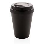 Werbeartikel Becher To Go aus Recycling-PP, 300 ml farbe schwarz