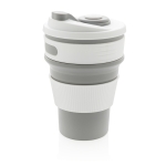 Faltbarer Coffeebecher To Go mit Silikonband, BPA-frei, 350 ml farbe grau