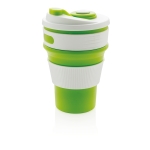 Faltbarer Coffeebecher To Go mit Silikonband, BPA-frei, 350 ml farbe grün