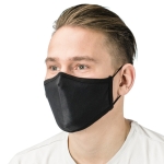 Mundschutzmasken aus Baumwolle und Polyester bedrucken farbe schwarz vierte Ansicht