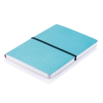 Softcover-Notizbuch mit linierten Seiten als Werbegeschenk, A5 farbe blau zweite Ansicht