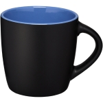 Schwarze Tasse mit farbiger Innenseite mit Logo, 340 ml farbe blau zweite Vorderansicht