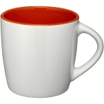 Weiße Tasse mit farbiger Innenseite als Werbegeschenk, 340 ml farbe dunkelorange zweite Vorderansicht