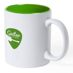 Tasse mit farbiger Innenseite und Logo in gleicher Farbe, 350 ml farbe grün