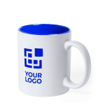 Tasse mit farbiger Innenseite und Logo in gleicher Farbe, 350 ml Ansicht mit Druckbereich