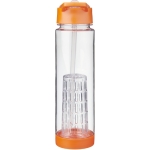 Trinkflasche mit Strohhalm und Früchteteefilter, 740 ml farbe orange