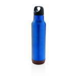 Wiederverwendbare auslaufsichere Thermosflasche mit Korkboden, 600 ml farbe blau