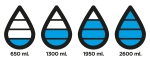 Trinkflasche mit Überwachung der Hydratation, 650 ml farbe schwarz vierte Ansicht