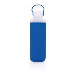 Wiederverwendbare Flasche aus Glas und Silikonhülle, 500 ml farbe blau zweite Ansicht