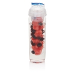 Trinkflasche mit Frucht- oder Eisfach mit Logo bedrucken, 500 ml farbe blau