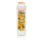 Trinkflasche mit Frucht- oder Eisfach mit Logo bedrucken, 500 ml farbe orange