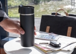 Thermosbecher aus Keramik mit Schiebefunktion im Deckel, 500 ml farbe schwarz Lifestyle-Bild