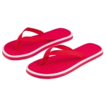 Zweifarbige Flipflops mit dicker Sohle für Strand und Freibad farbe rot