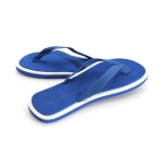 Zweifarbige Flipflops mit dicker Sohle für Strand und Freibad farbe blau zweite Ansicht