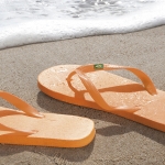 Brasileiras-Flipflops mit Logo bedrucken farbe orange fünfte Ansicht