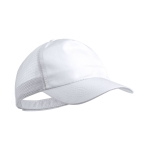 Baseball Cap aus Polyester-Mikrofaser mit Netzeinsatz als Werbeartikel farbe weiß erste Ansicht