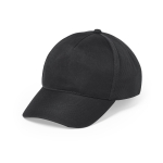 Baseball Cap mit verstellbarem Verschluss mit Druckknöpfen farbe schwarz erste Ansicht