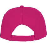 Cap mit 5 Paneelen aus 100 % Baumwolle mit Klettverschluss farbe rosa