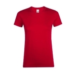 Günstiges Damen-T-Shirt aus 100 % Baumwolle, 150 g/m2, SOL'S Regent farbe rot fünfte Ansicht