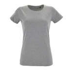 T-Shirts aus Baumwolle für Damen bedrucken, 150 g/m2, SOL'S Regent Fit farbe grau mamoriert