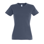 Damen-T-Shirt aus 100 % Baumwolle in vielen Farben, 190 g/m2, SOL'S Imperial farbe jeansblau