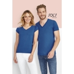 Damen-T-Shirt aus 100 % Baumwolle mit V-Ausschnitt, 150 g/m2,  SOL'S Moon