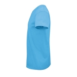 T-Shirts bedrucken aus Bio-Baumwolle 150 g/m2 SOL'S Crusader farbe cyan-blau seitliche Ansicht