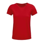 Damen-T-Shirts aus 100 % Bio-Baumwolle, 150 g/m2, SOL'S Crusader farbe rot fünfte Ansicht