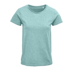 Damen-T-Shirts aus 100 % Bio-Baumwolle, 150 g/m2, SOL'S Crusader farbe pastellblau