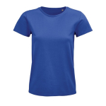 T-Shirt für Damen bedrucken aus Bio-Baumwolle, 175 g/m2, SOL'S Pioneer farbe köngisblau dritte Ansicht