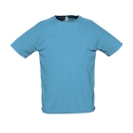 Atmungsaktive T-Shirts bedrucken aus Polyester, 140 g/m2, SOL'S Sporty farbe cyan-blau Detailbild