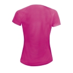 Damen Sport T-Shirt bedrucken aus Polyester, 140 g/m2, SOL'S Sporty farbe neonpink Rückansicht