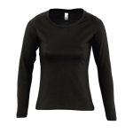 Damen-Langarm-T-Shirts aus Baumwolle, 150 g/m2, SOL'S Majestic farbe schwarz dritte Ansicht