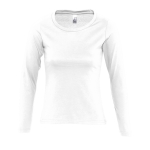 Damen-Langarm-T-Shirts aus Baumwolle, 150 g/m2, SOL'S Majestic farbe weiß neunte Ansicht