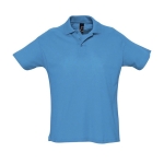 Poloshirts aus 100 % Bio-Baumwolle bedrucken, 170 g/m2, SOL'S Planet Men farbe cyan-blau