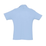 Poloshirts aus 100 % Bio-Baumwolle bedrucken, 170 g/m2, SOL'S Planet Men farbe pastellblau Rückansicht