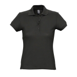 Slim-Fit-Damen-Poloshirt aus 100 % Baumwolle, 170 g/m2, SOL'S Passion farbe schwarz