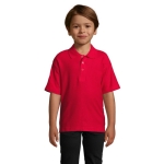 Kinder-Poloshirts aus 100 % Baumwolle, 170 g/m2, SOL'S Summer II farbe rot fünftes Detailbild