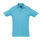 Hochwertige Poloshirts aus 210 g/m2 Baumwolle von SOL'S Spring farbe cyan-blau