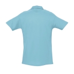 Hochwertige Poloshirts aus 210 g/m2 Baumwolle von SOL'S Spring farbe cyan-blau Rückansicht