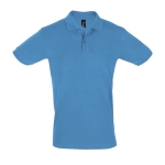 Poloshirts aus 100 % Baumwolle mit 2 Knöpfen, 180 g/m2, SOL'S Perfect farbe cyan-blau