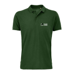 Poloshirt aus 100 % Bio-Baumwolle für Herren, 170 g/m2, SOL'S Planet farbe dunkelgrün Ansicht mit Druckbereich