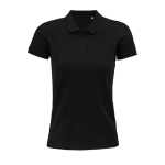 Damen-Poloshirt mit Siebdruck aus Baumwolle, 170 g/m2, SOL'S Planet farbe schwarz