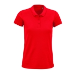 Damen-Poloshirt mit Siebdruck aus Baumwolle, 170 g/m2, SOL'S Planet farbe rot fünfte Ansicht