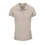 Damen-Poloshirt mit Siebdruck aus Baumwolle, 170 g/m2, SOL'S Planet farbe beige