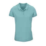 Damen-Poloshirt mit Siebdruck aus Baumwolle, 170 g/m2, SOL'S Planet farbe hellblau