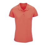 Damen-Poloshirt mit Siebdruck aus Baumwolle, 170 g/m2, SOL'S Planet farbe neonorange