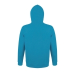 Kapuzensweatshirt aus Baumwolle und Polyester, 280 g/m2, SOL'S Snake farbe cyan-blau Rückansicht