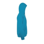 Kapuzensweatshirt aus Baumwolle und Polyester, 280 g/m2, SOL'S Snake farbe cyan-blau seitliche Ansicht