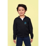 Kinder-Kapuzenjacke aus Baumwolle, 260 g/m2, SOL'S Stone Kids farbe schwarz seitliche Ansicht